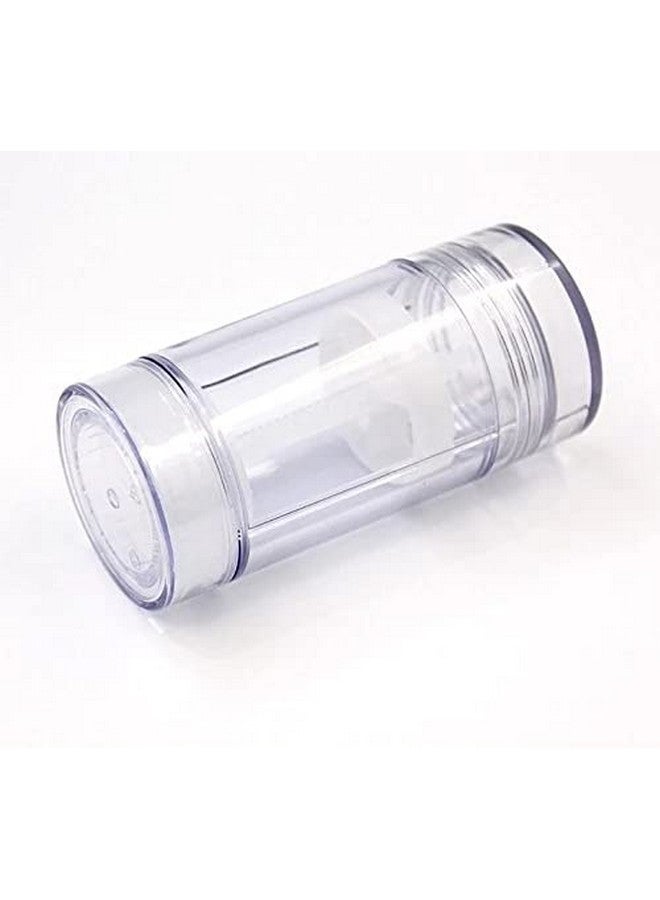 USRommaner 4 Pack 2.5 Oz /75Ml Plastic Deodorant Containers,Empty Clear Cylinder (Bottom Refilling & Twist Up) Big Refillable Deodorant Tube Bottles Stick Container For Lip Balm,Foundation  - Image 3