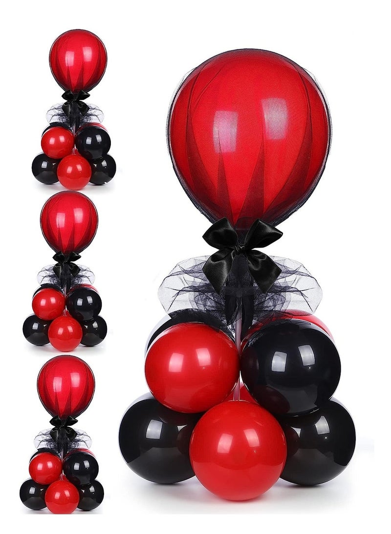 SYOSI Table Centerpieces Balloons Stand Kit Balloon Holder with Tulle and Latex Reusable Centerpiece Base for Birthday Wedding Party Decorations 4 Set - Image 1