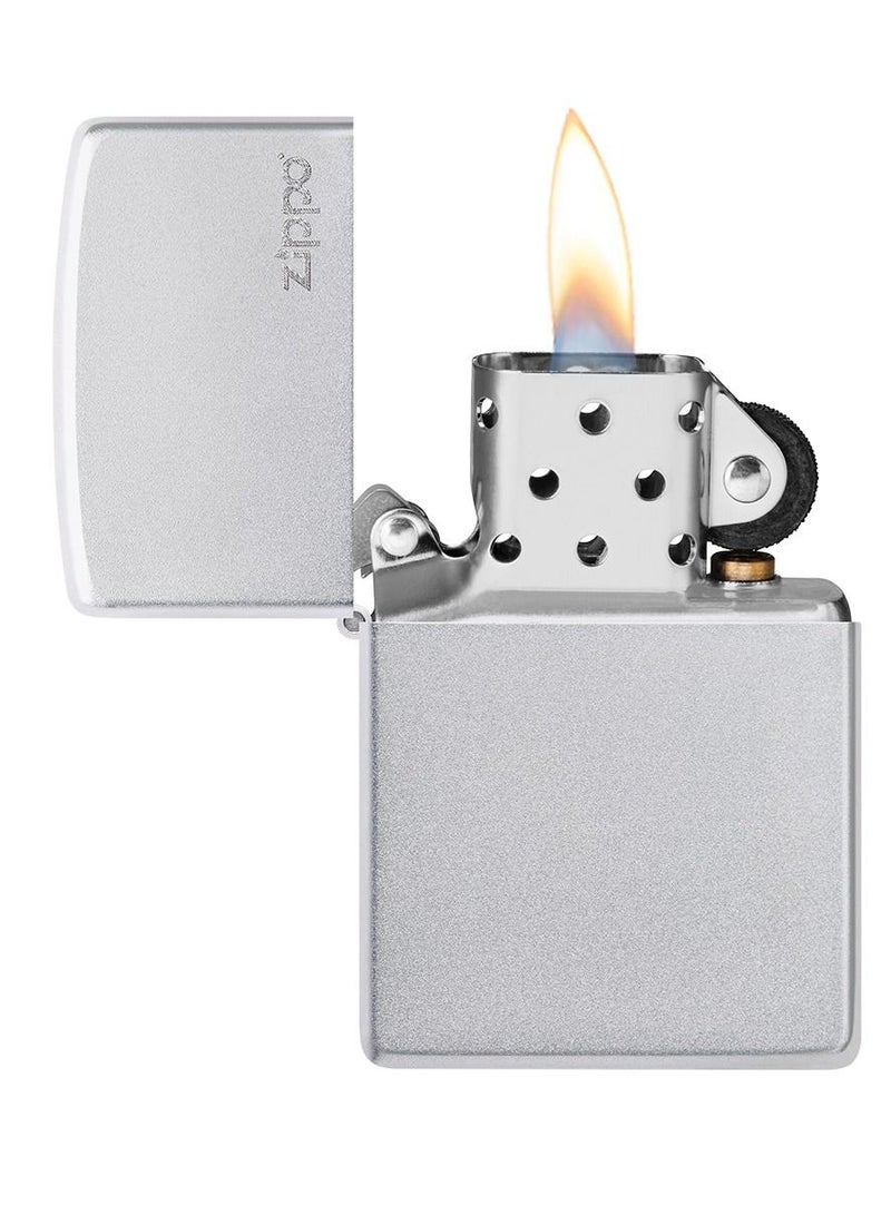 Zippo Ae184411 205 Zippo Satin Chrome Windproof Lighter - Image 3