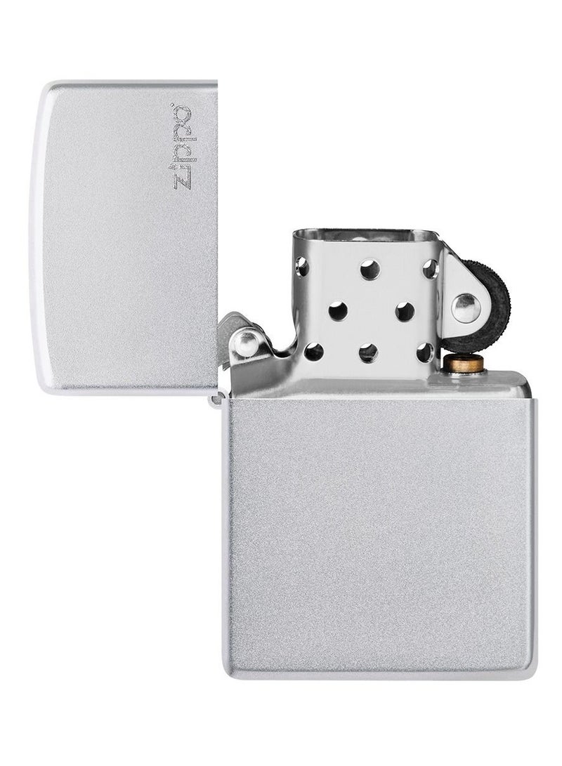 Zippo Ae184411 205 Zippo Satin Chrome Windproof Lighter - Image 4