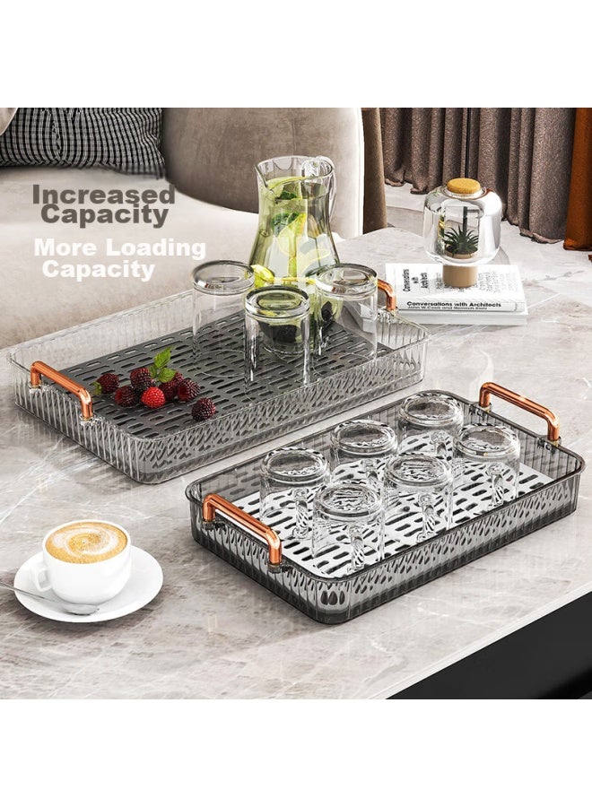 Caizhi Tea Tray, Living Room Double-layer Draining Tea Set, Rectangular Tea Table, Large Fruit Plate, Cz6835 - Image 4