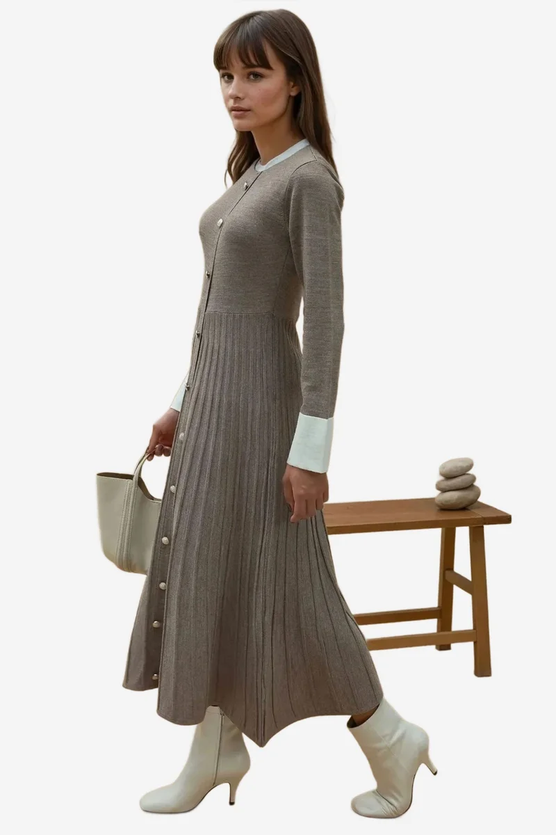 Hiccup Textured Knit Maxi Dress