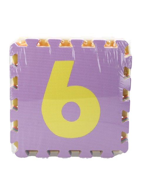 10-Piece Durable 0-9 Learning Square EVA Number Mat Multicolor 12.32 x 36.4 x 31.6 cm ‎41225-SCO
