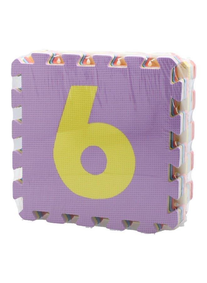 10-Piece Durable 0-9 Learning Square EVA Number Mat Multicolor 12.32 x 36.4 x 31.6 cm ‎41225-SCO