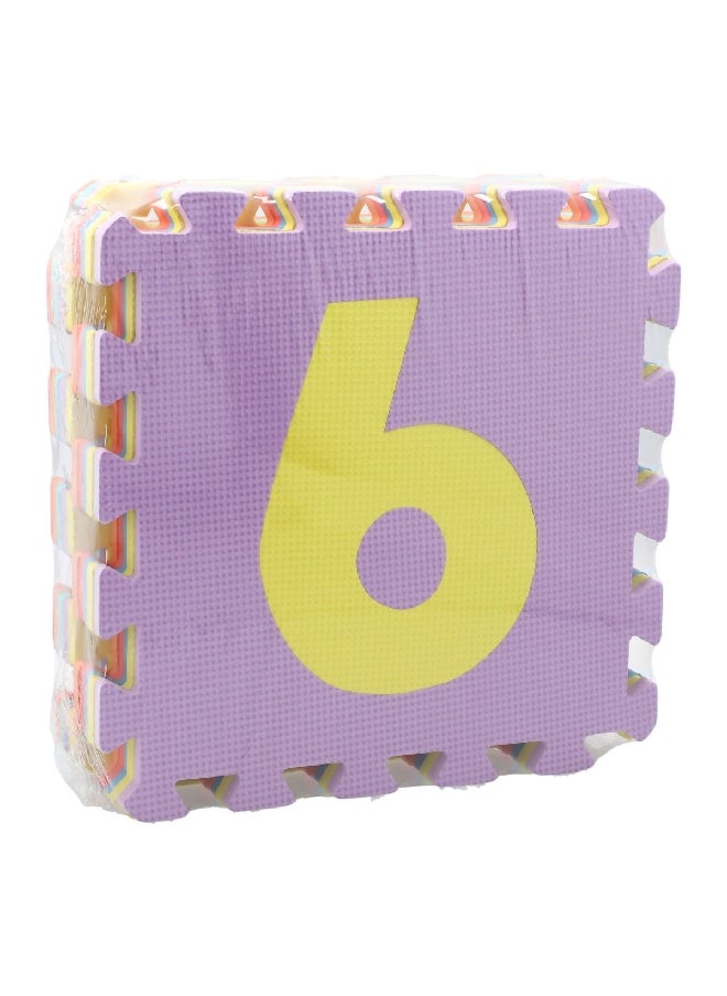 10-Piece Durable 0-9 Learning Square EVA Number Mat Multicolor 12.32 x 36.4 x 31.6 cm ‎41225-SCO