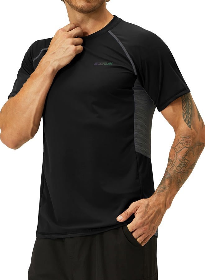 EZRUN Men's Rash Guard Swim Shirts Summer UPF 50+ UV Sun Protection Quick Dry Beach Fishing Water Shirts T Shirts for Men - Image 2