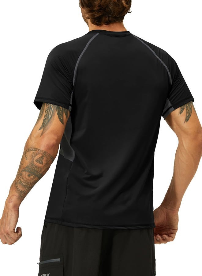 EZRUN Men's Rash Guard Swim Shirts Summer UPF 50+ UV Sun Protection Quick Dry Beach Fishing Water Shirts T Shirts for Men - Image 3