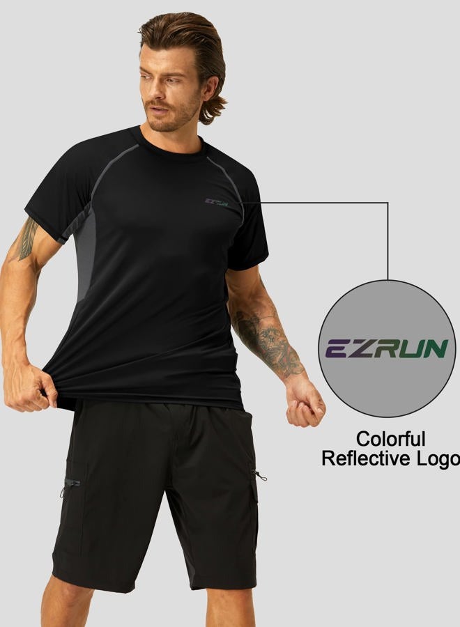 EZRUN Men's Rash Guard Swim Shirts Summer UPF 50+ UV Sun Protection Quick Dry Beach Fishing Water Shirts T Shirts for Men - Image 4