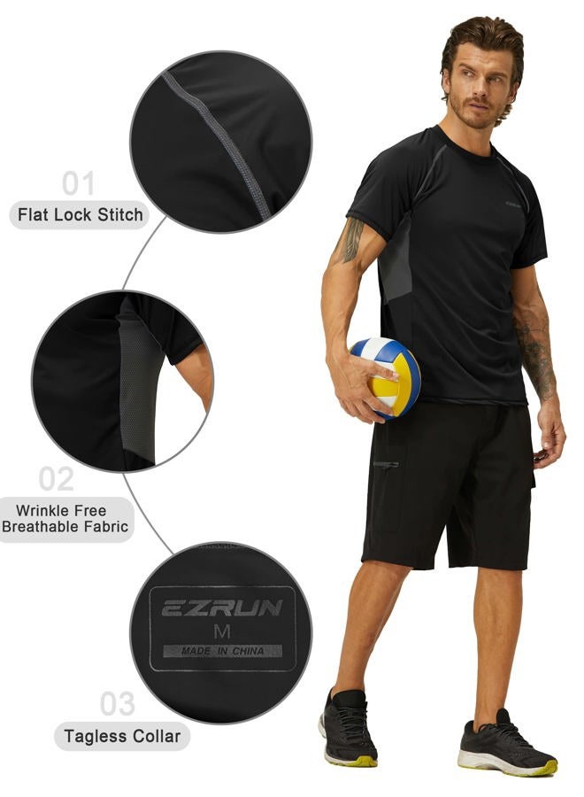 EZRUN Men's Rash Guard Swim Shirts Summer UPF 50+ UV Sun Protection Quick Dry Beach Fishing Water Shirts T Shirts for Men - Image 5