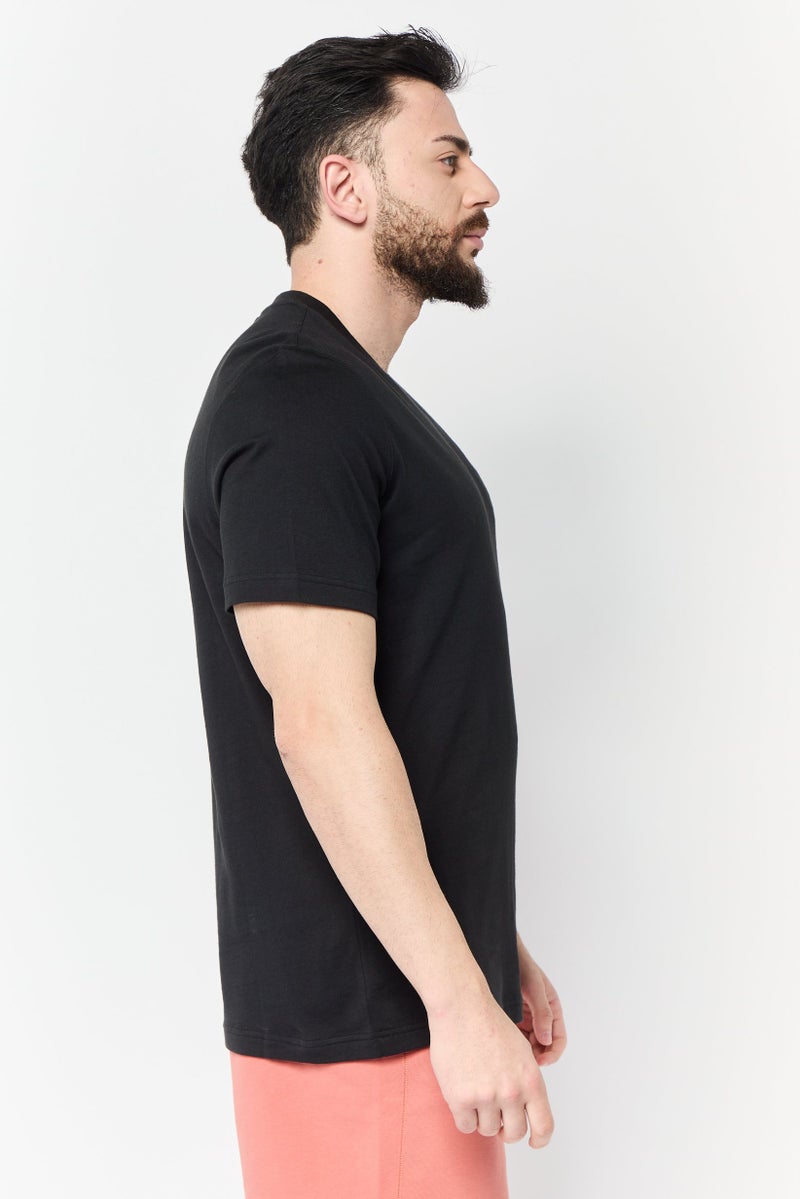 adidas Originals Men Sportswear Fit Short Sleeves Outdoor T-Shirt, Black - Image 3