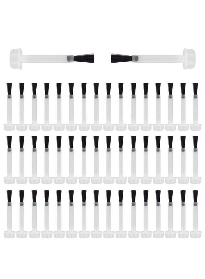 FREEORR Dkaf 50Pcs Nail Polish Replacement Brush Kit, Dip Powder Liquid Replacement Brushes, Soft Brush Head, Easy To Use, Dipping Powder Liquid Brushes Set-Black - Image 1