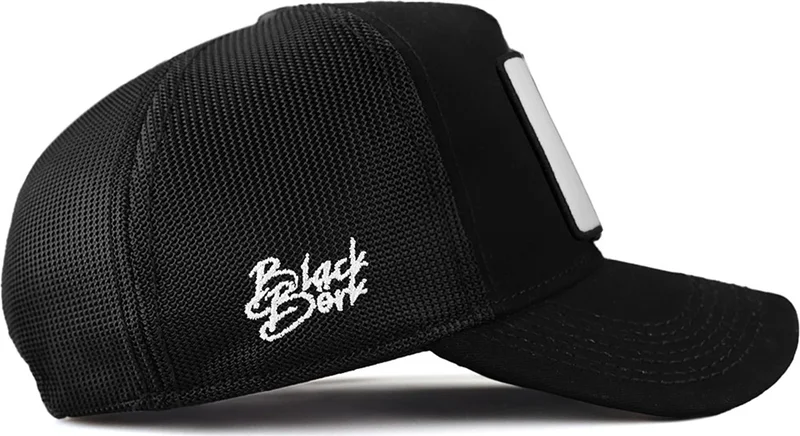 Black Börk Blackbörk V1 Trucker Horse - Black Hat (Cap) with 4 Code Logo