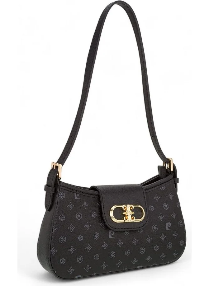 بيير كاردان Monogram Black Women's Shoulder Bag 05PC24Y529-MN