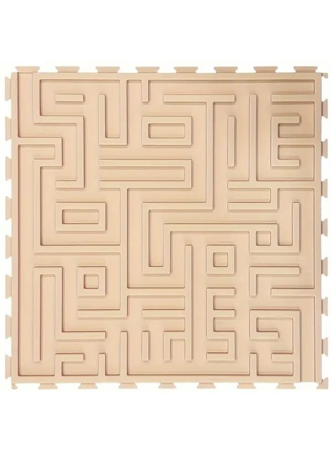 Light Pink Soft Silicone Puzzle Floor Mat 18 9 Inch Interlocking Play Mat For Kids - Image 1