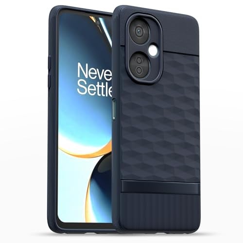 Pikkme Back Cover for OnePlus Nord Ce 3 Lite 5G Camera Protection 3D Hexa Cube Design Silicone Protective Bumper Case (Blue) - Image 1