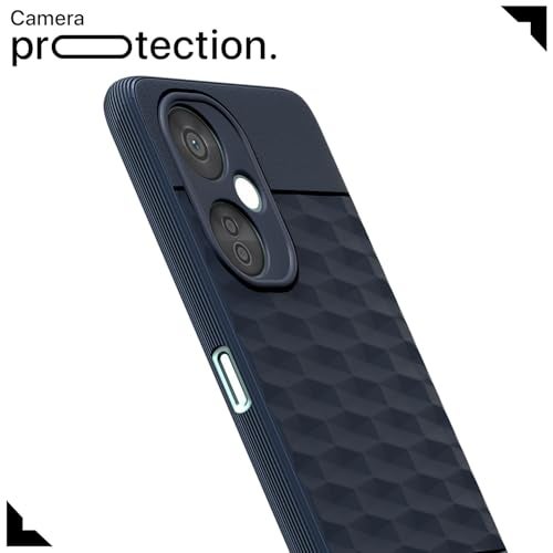 Pikkme Back Cover for OnePlus Nord Ce 3 Lite 5G Camera Protection 3D Hexa Cube Design Silicone Protective Bumper Case (Blue) - Image 5