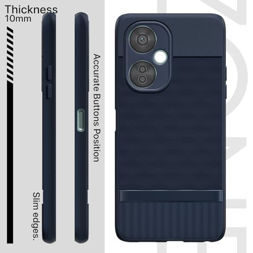 Pikkme Back Cover for OnePlus Nord Ce 3 Lite 5G Camera Protection 3D Hexa Cube Design Silicone Protective Bumper Case (Blue) - Image 3