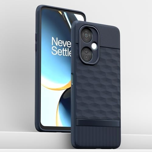 Pikkme Back Cover for OnePlus Nord Ce 3 Lite 5G Camera Protection 3D Hexa Cube Design Silicone Protective Bumper Case (Blue) - Image 2
