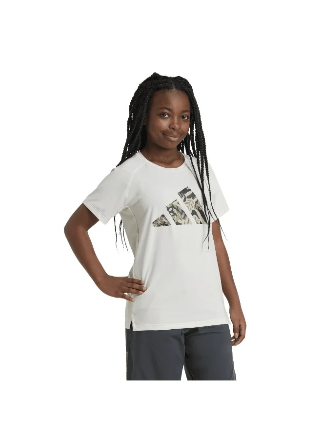 Adidas adidas G Dy Lk T Beige Training T-Shirts 5-6Y