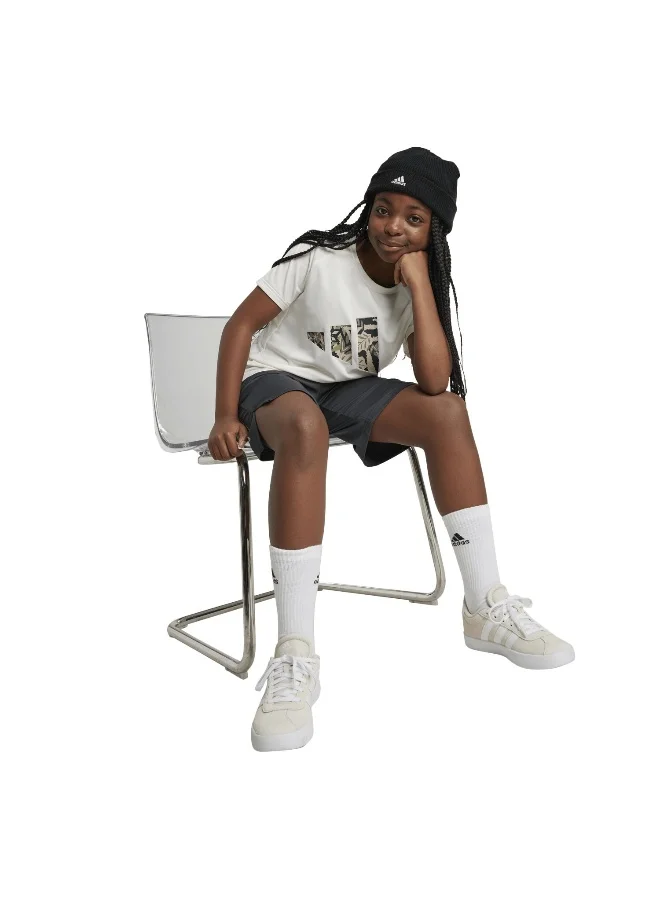 Adidas adidas G Dy Lk T Beige Training T-Shirts 5-6Y