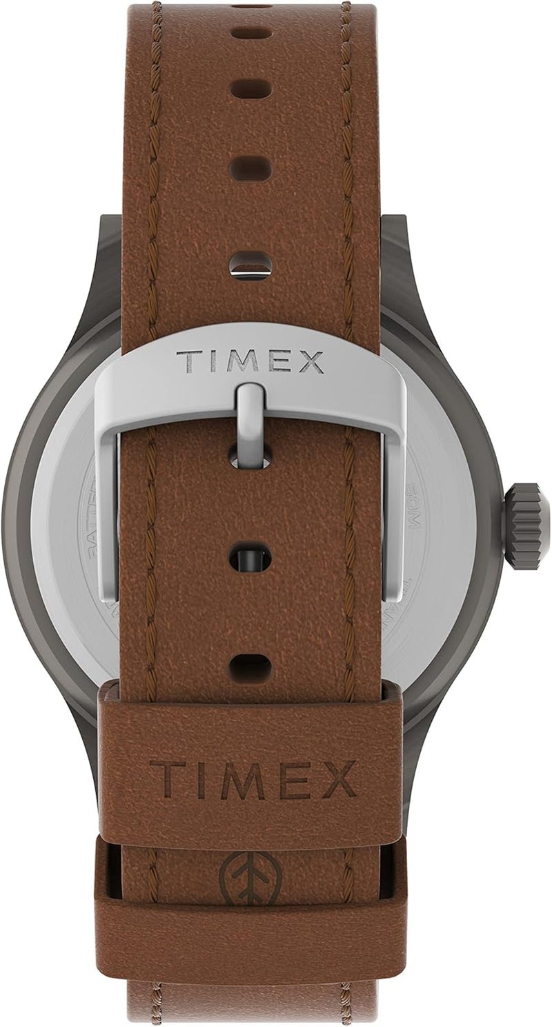 Timex Men's TWC008300 Expedition Scout Leather Slip-Thru Strap Watch - Image 3