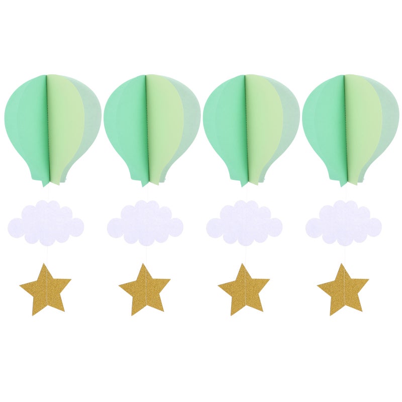 4Pcs Large Size Hot Air Balloon Hanging Decoration for Baby Rooms Nursery Rooms - Image 1