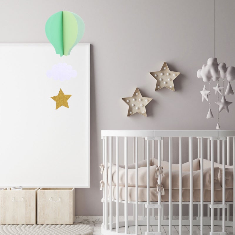 4Pcs Large Size Hot Air Balloon Hanging Decoration for Baby Rooms Nursery Rooms - Image 3