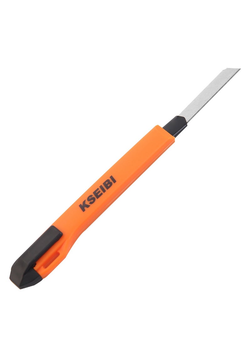 KSEIBI Utility Knife Snap-Off Blade, Box Cutter Retractable with Smooth Mechanism for Cardboard and Boxes, Sharp Snap Off Blades for Office, Home, Craft. Precision Cutting Tool  - Image 5