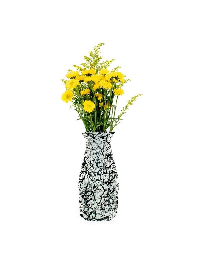 MODGY Expandable Flower Vase Plastic Decorative Modern Vases For Flowers Centerpieces Dining Table Decor Living Room Bathroom Wedding Office Inky - Image 5