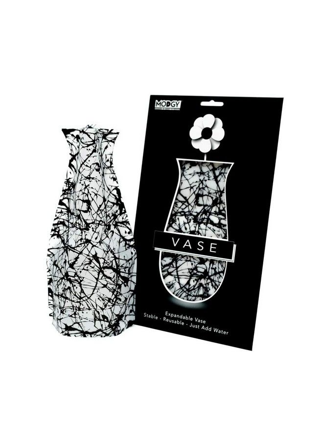 MODGY Expandable Flower Vase Plastic Decorative Modern Vases For Flowers Centerpieces Dining Table Decor Living Room Bathroom Wedding Office Inky - Image 3