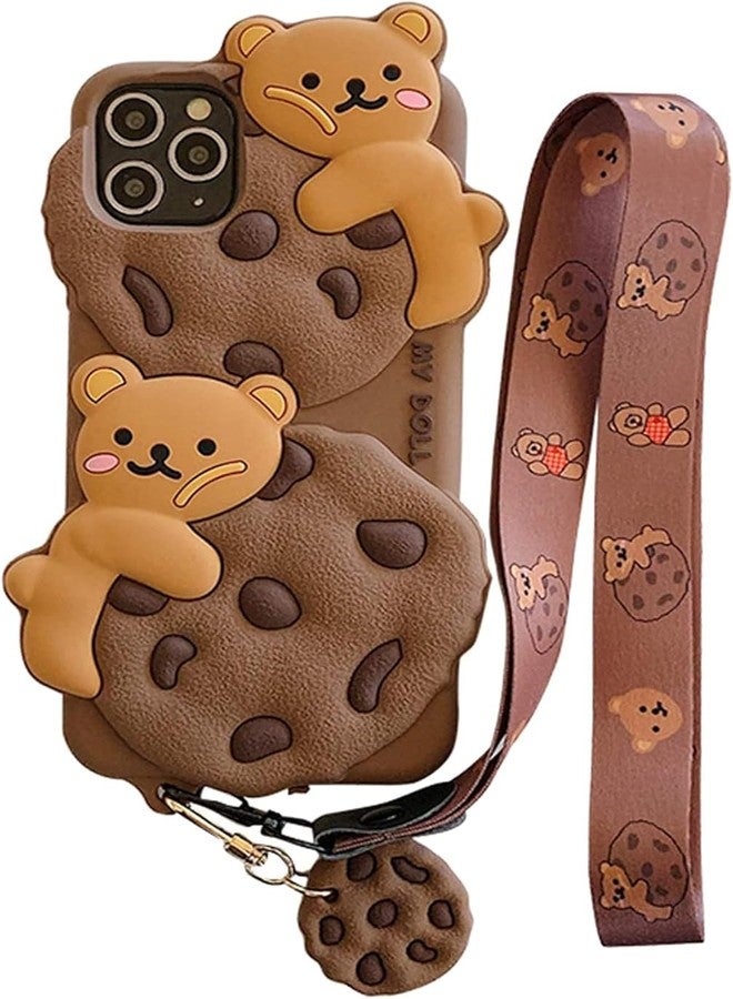 SGVAHY Wallet Case for iPhone 13 with Strap Lanyard Cute Astronaut Coin Purse Funny Phone Case Kawaii Soft Silicone Shockproof Cover for Women Girls - Image 1