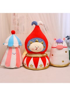 Generic Circus Pillow Cartoon Monkey Clown Air-conditioning Blanket Folding Lunch Break Pillow Blanket Office Summer Blanket Car Blanket-Color:Hot Air Balloon Pillow Blanket  - Image 2