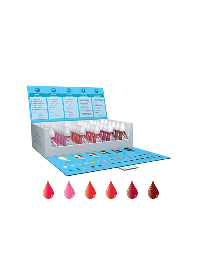 Biotouch Spmu Pigment Semipermant Medical Grade -Spmu Ink - No Mixing Lip Pigment For Shading Stroke Lip Tone Kit Set Of 6 - Image 1