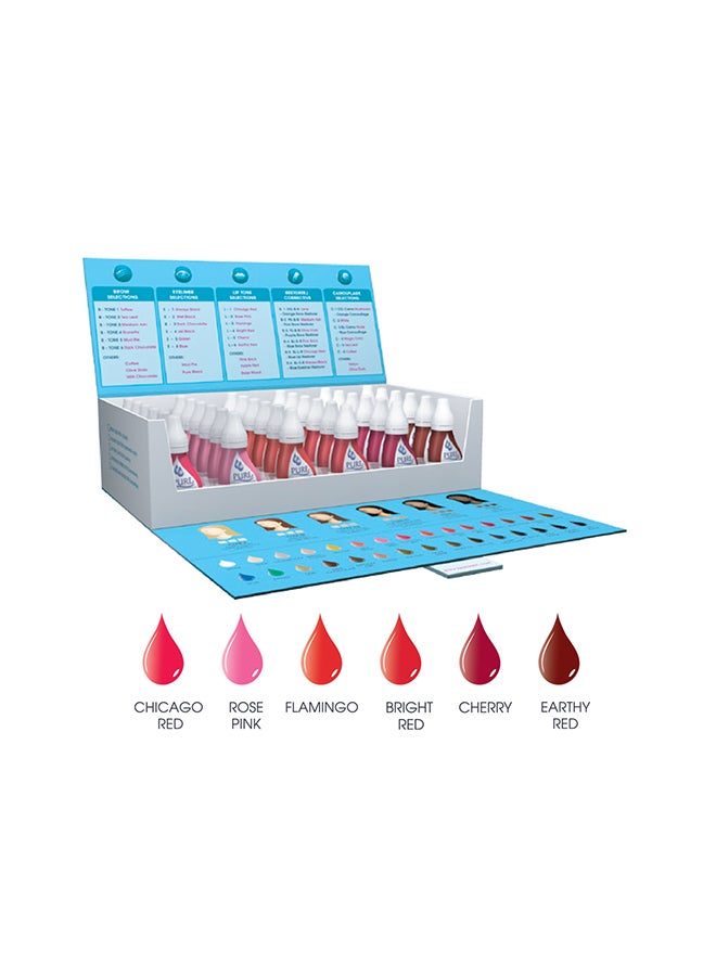 Biotouch Spmu Pigment Semipermant Medical Grade -Spmu Ink - No Mixing Lip Pigment For Shading Stroke Lip Tone Kit Set Of 6 - Image 2