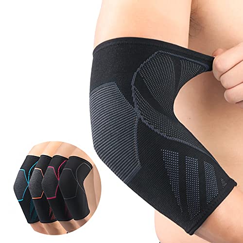 CYCLXY Arm Guards & Elbow Compression Sleeve (1 Pair)，Tennis Elbow Braces for Tendonitis and Tennis Elbow，Arm Supports Sleeves golfer，tennis elbow relief for women & men,elbow sleeve for weightlifting - Image 1