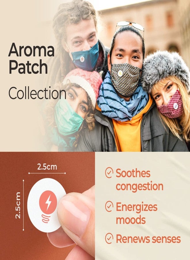 Gya Labs Combo Pack Aroma Mask Patches - Essential Oil Scented Mask Stickers for Face Masks & Pillows, Infused with Essential Oils (5 Packs, 60 Stickers) - Image 2