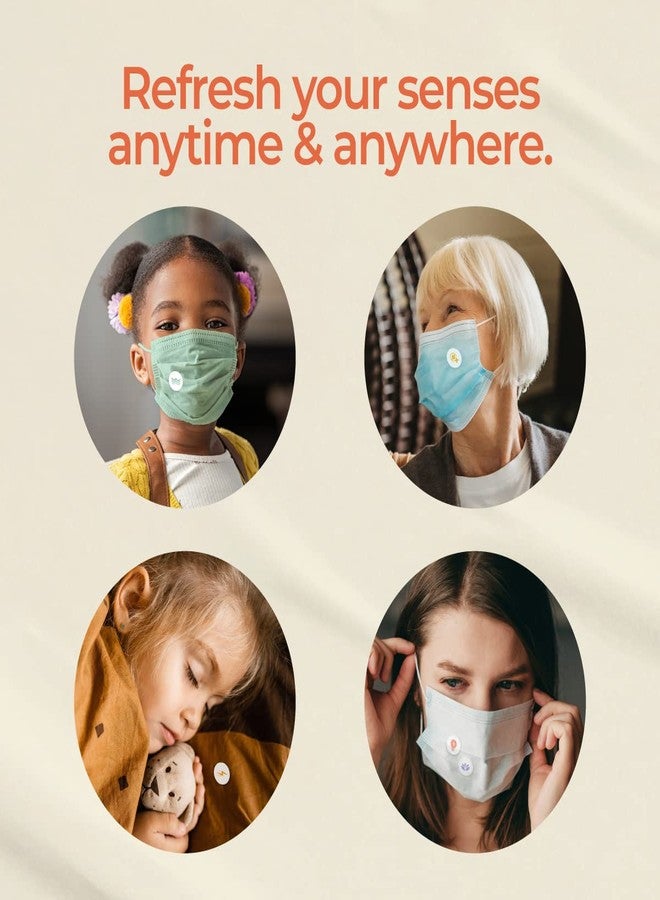Gya Labs Combo Pack Aroma Mask Patches - Essential Oil Scented Mask Stickers for Face Masks & Pillows, Infused with Essential Oils (5 Packs, 60 Stickers) - Image 5