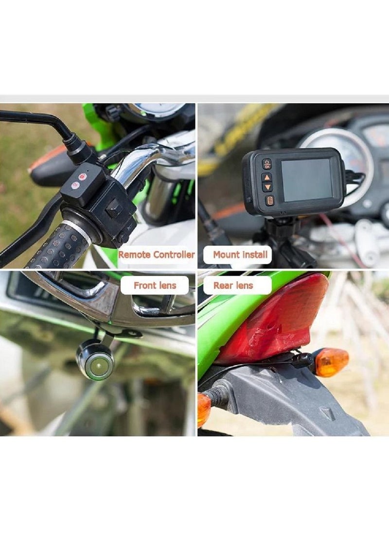Generic - Waterproof Motorcycle Dash Cam Front + Rear Camera 2 inch Display Motorbike DVR System with G Sensor Parking Monitor - Image 1