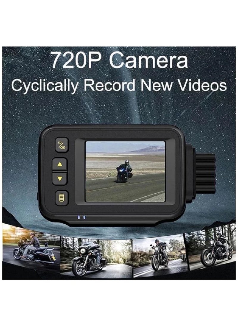 Generic - Waterproof Motorcycle Dash Cam Front + Rear Camera 2 inch Display Motorbike DVR System with G Sensor Parking Monitor - Image 1