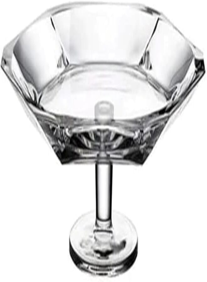 Nude Footed Round Server Cake Plate (31.8cm)-Reflection-Crystal Glass-Turkey Made