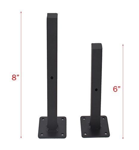 AddGrace Industrial Black Shelf Brackets 10 Inch L Brackets for Shelves Heavy Duty Floating Shelf Brackets Industrial Metal Shelf Support - Image 3