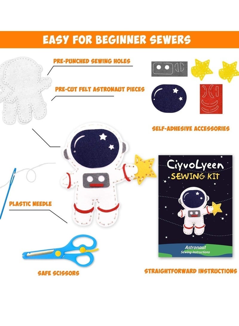 مجموعة الخياطة الفضائية ، النظام الشمسي DIY النشاط شعر الإمدادات الحرفية لـ 7 8 9 10 11 12 الفتيات والفتيان المبتدئين التعليميين مجموعة الخياطة من 11 - Image 3