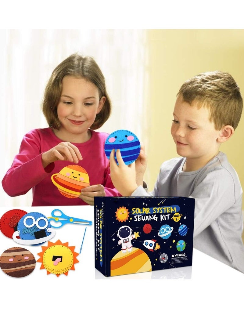 مجموعة الخياطة الفضائية ، النظام الشمسي DIY النشاط شعر الإمدادات الحرفية لـ 7 8 9 10 11 12 الفتيات والفتيان المبتدئين التعليميين مجموعة الخياطة من 11 - Image 5