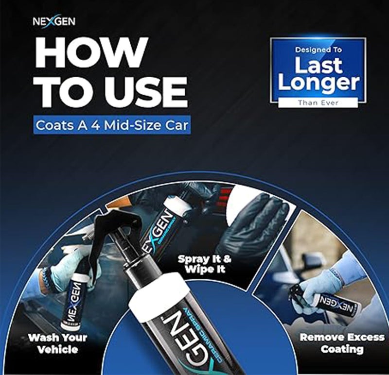 Nexgen Ceramic Spray Silicon Dioxide — Easy to Apply, Ceramic Coating Spray for Cars — Professional-Grade Protective Sealant Polish for Cars, RVs, Motorcycles, Boats, and ATVs — 16oz - Image 5