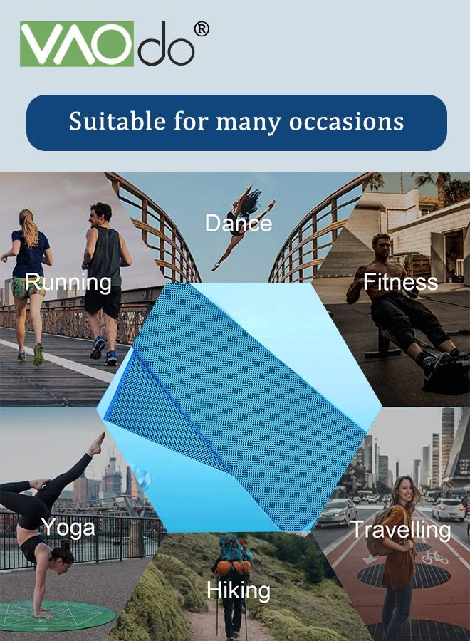 3PCS Cooling Towels for Hot Weather Instant Cold Breathable Towel Chilly Rags for Neck Sweat Towels for Gym Yoga Golf Tennis Workout Travel 100*30CM Blue
