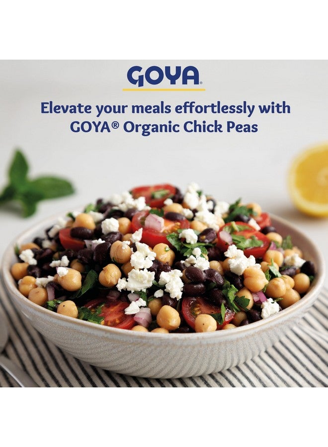 Goya Organic Chick Peas Garbanzo Beans, Low Sodium with Sea Salt, 15.5 Ounce (Pack of 8) - Image 4