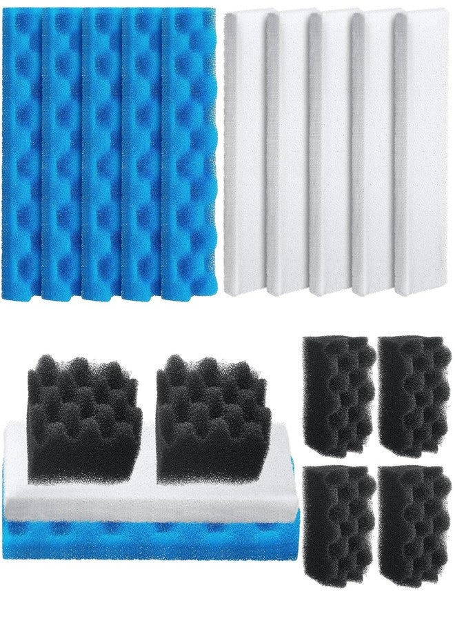 Threlaco 18 Pcs Bio Sponge Set Compatible with Fluval 406/407 Aquarium Filters Compatible with Aquarium Filters Including Blue White Black Bio Sponge for Replacement Filter Media Kit - Image 1