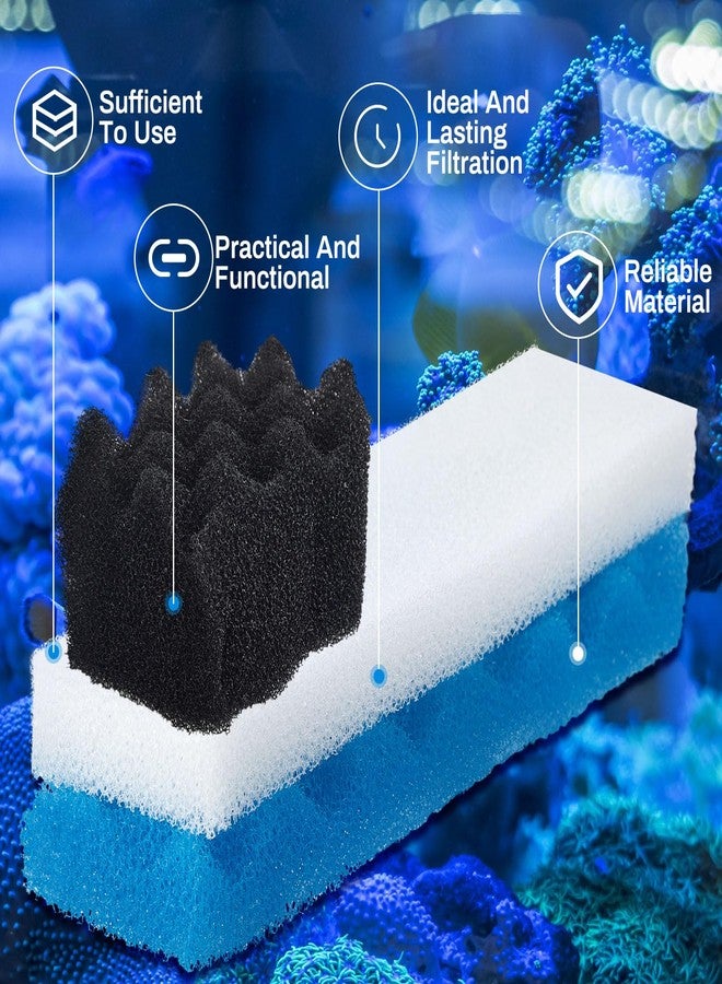 Threlaco 18 Pcs Bio Sponge Set Compatible with Fluval 406/407 Aquarium Filters Compatible with Aquarium Filters Including Blue White Black Bio Sponge for Replacement Filter Media Kit - Image 4