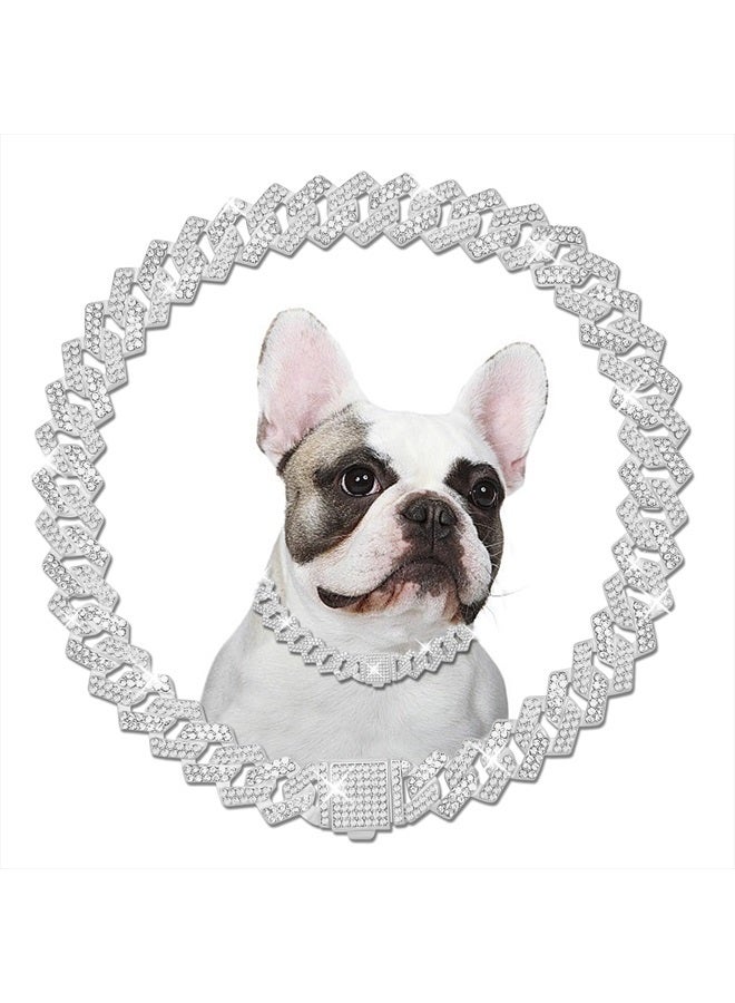 KOLODOGO سلسلة تدريب الكلاب المعدنية الماسية مع مشبك آمن وأطواق حيوانات أليفة للكلاب الكبيرة والمتوسطة - Image 1