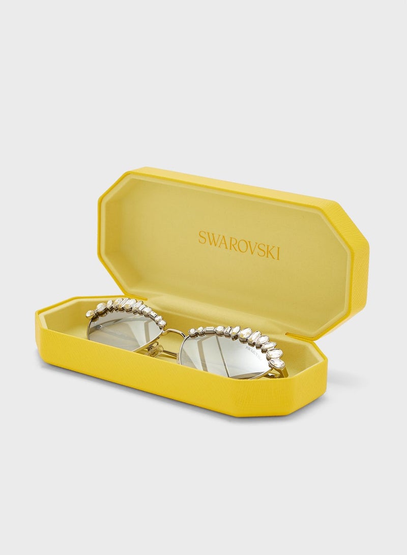 سواروفسكي نظارات شمسية على شكل - Image 5